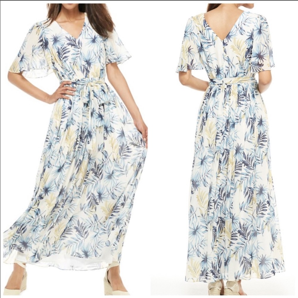 Gal Meets Glam Kiki Chiffon Dress Maxi New NWT - Picture 2 of 7